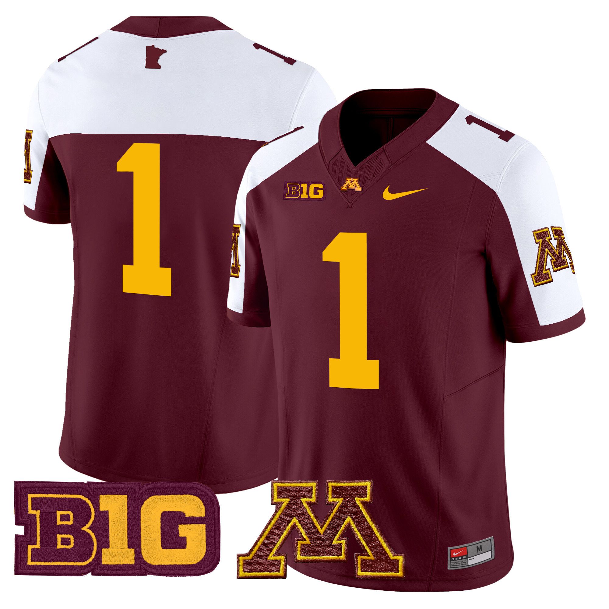 Men Minnesota Golden Gophers #1 No Name Red Nike 2024 Vapor Limited NCAA Jersey->more ncaa teams->NCAA Jersey